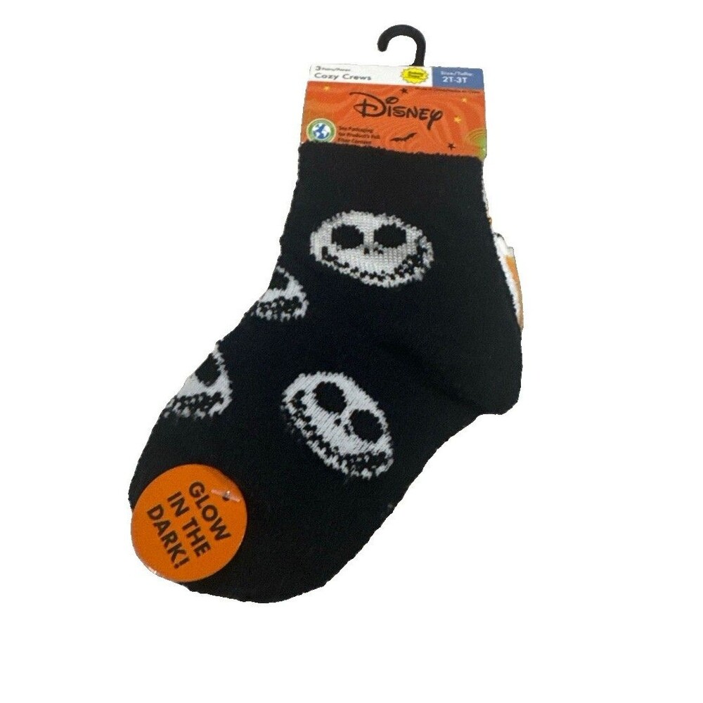 Disney Socks 2T-3T Glow In The Dark Tim Burton The Nightmare Before Christmas